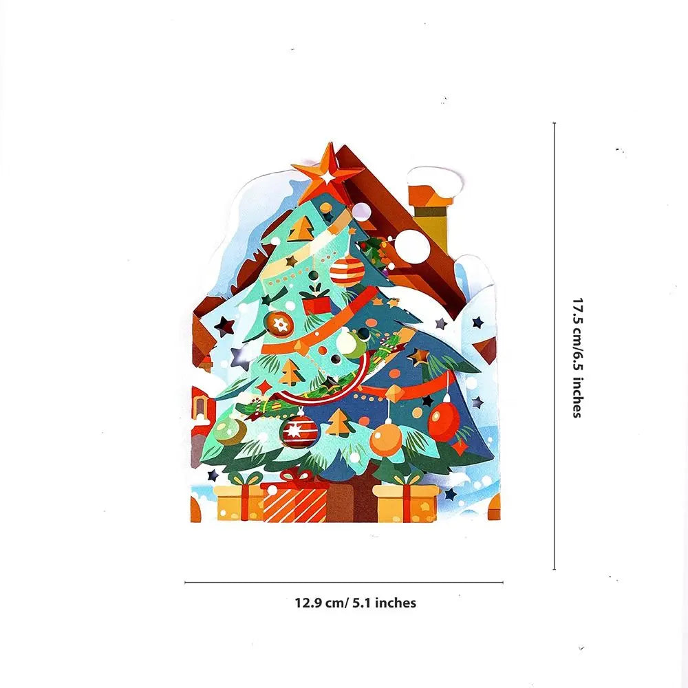 3D Pop-Up Christmas Cards – Santa & Xmas Tree Multicolor