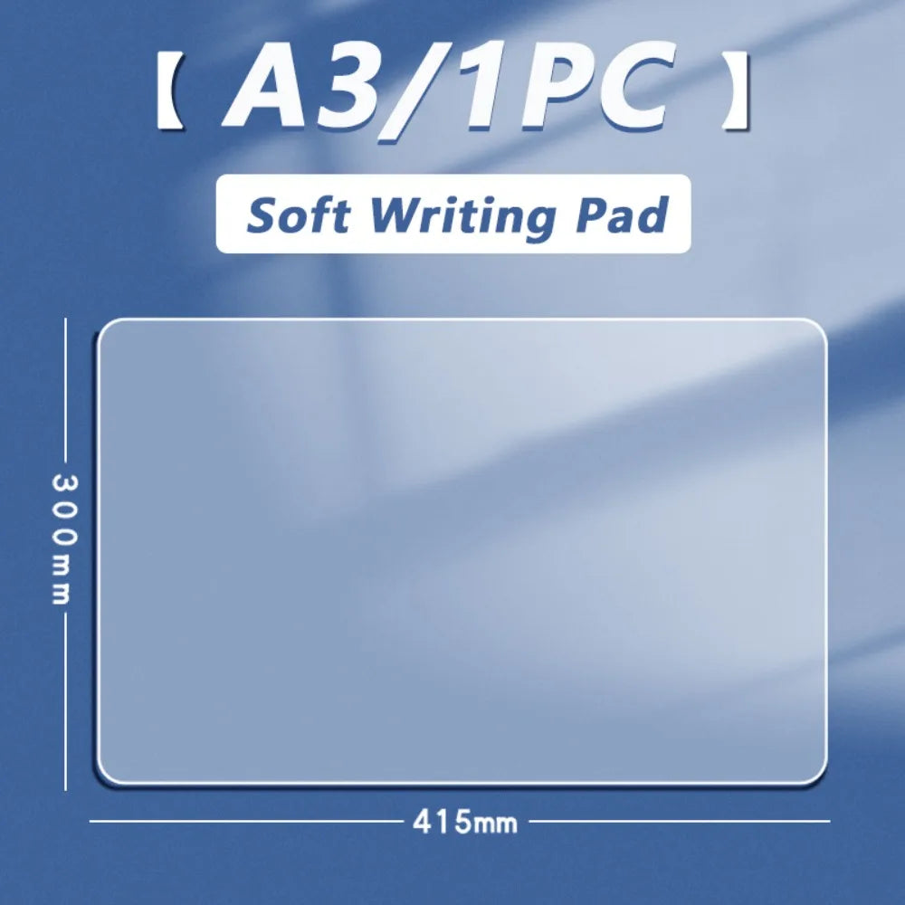 Transparent PP Desk Mat – Waterproof Writing Pad A2 A3 A4 A5