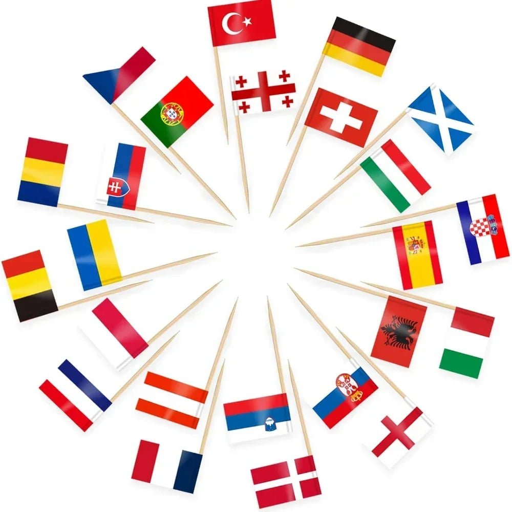 Thailand Flag Toothpick Picks 100 Pcs – Double-Sided Party Flags