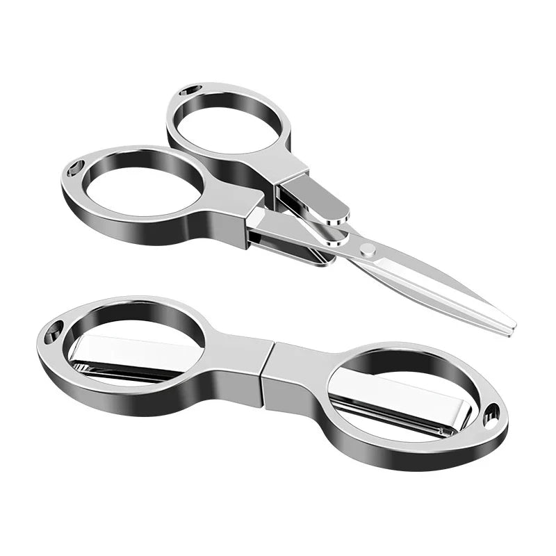 Stainless Steel Folding Scissors – Portable Retractable Travel Tool