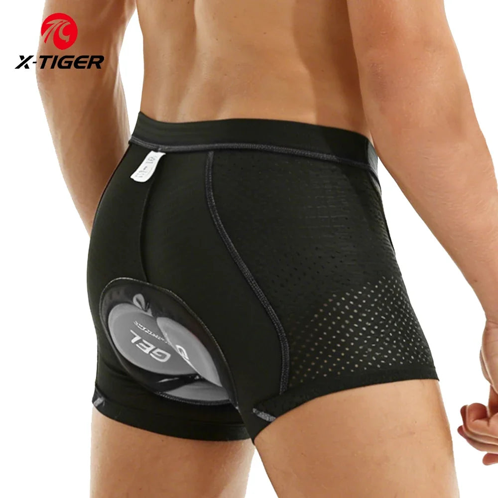 X-TIGER Men's 5D Gel Pad Cycling Underwear Shorts | MTB & Road