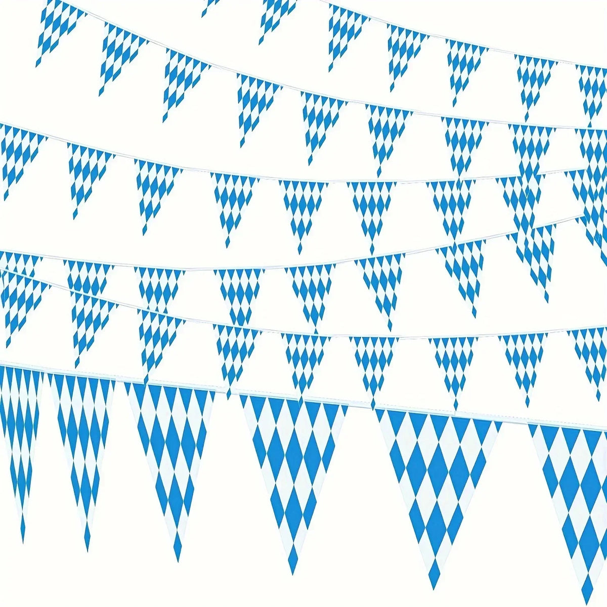 Oktoberfest Welcome Banner Set – Blue & White Bavarian Porch Decor