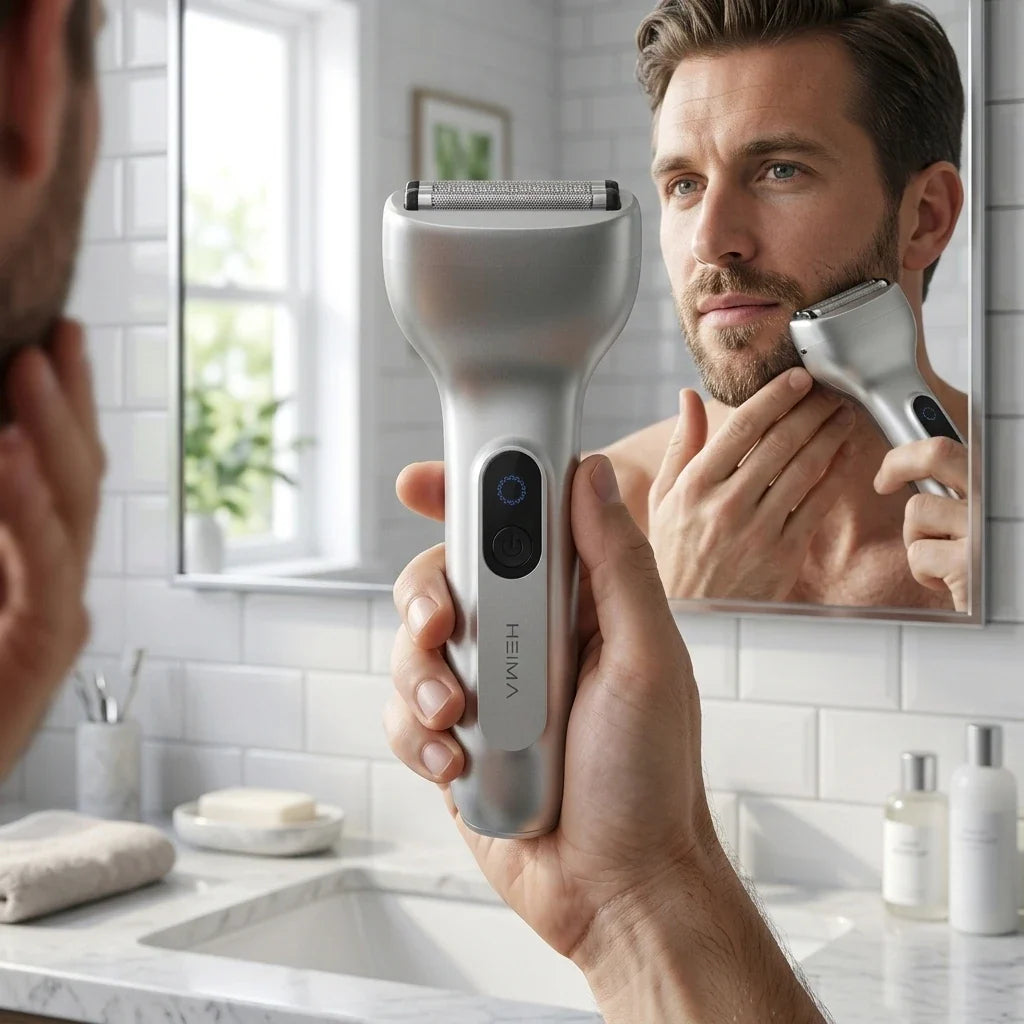 Men's 3-Foil Rechargeable Electric Shaver – IPX7 Waterproof