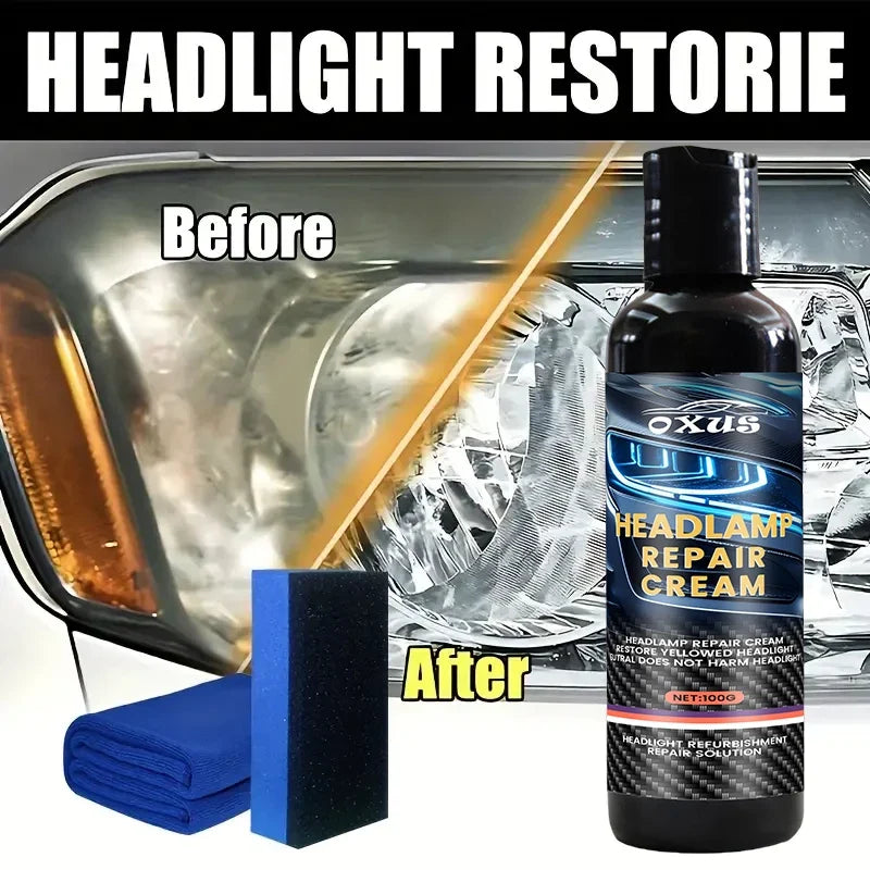 Car Headlight Restoration Kit – Polish & Oxidation Remover