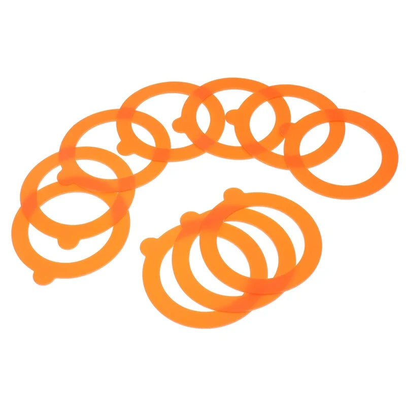 10-Pack Silicone Jar Gaskets – Airtight Leak-Proof Sealing Rings