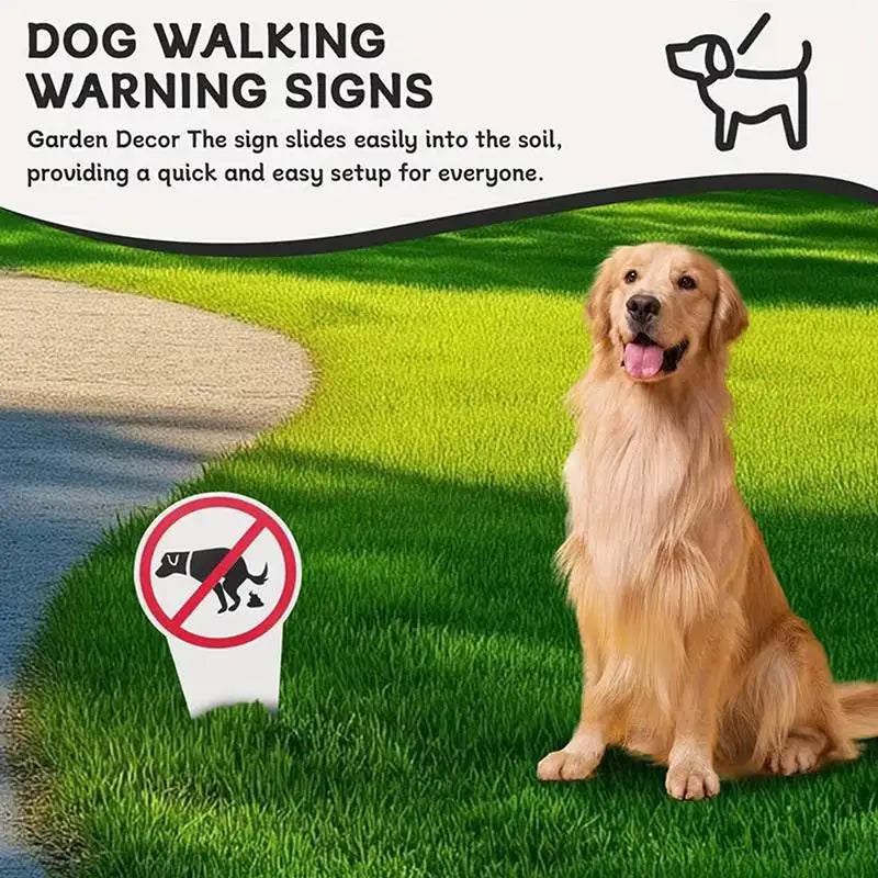 No Dog Poop Waterproof Yard Sign with Garden Stake | Outdoor