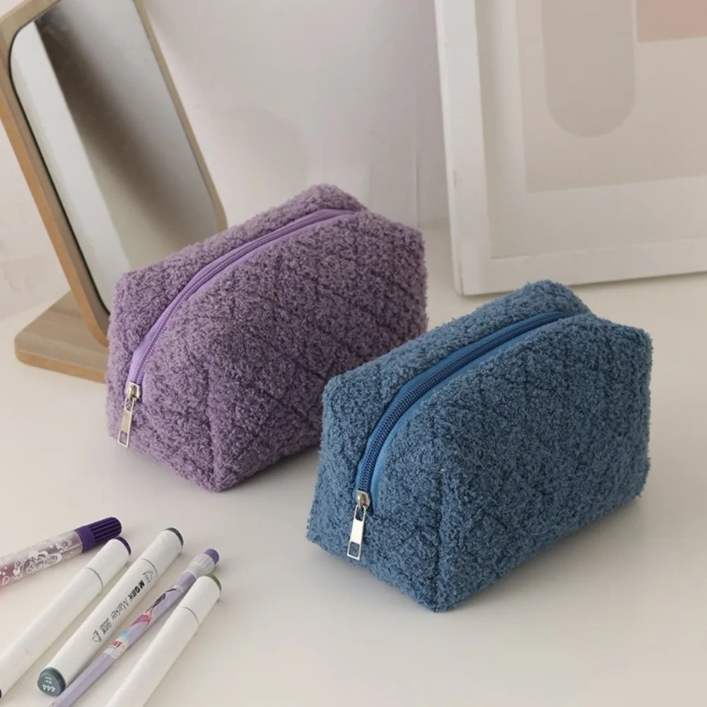 Velvet Makeup Bag Large Capacity Cosmetic Storage Pouch
