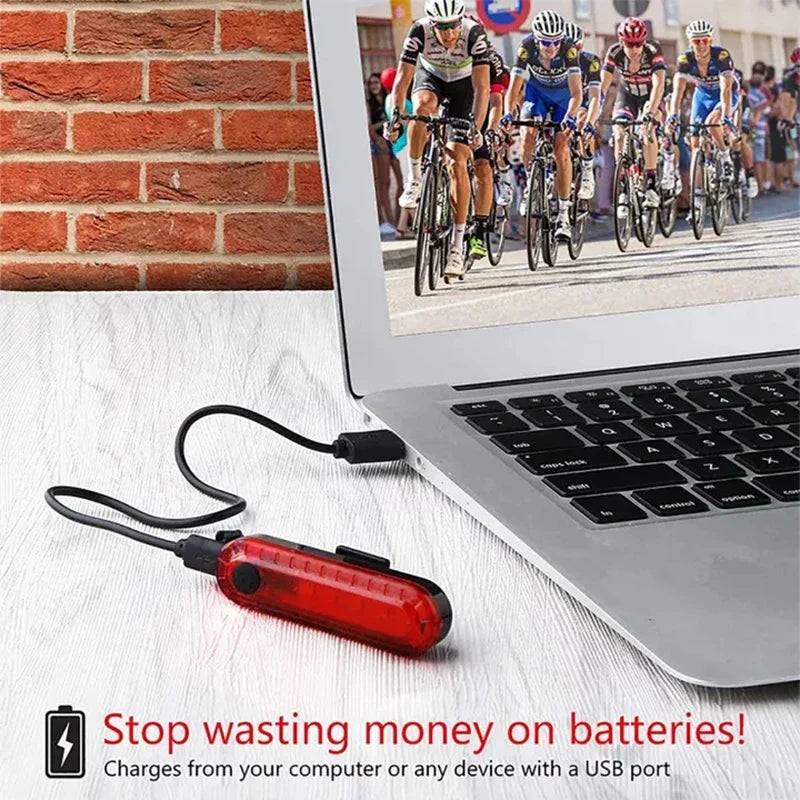 BUCKLOS Rechargeable LED Bicycle Rear Light – Red/Green/White
