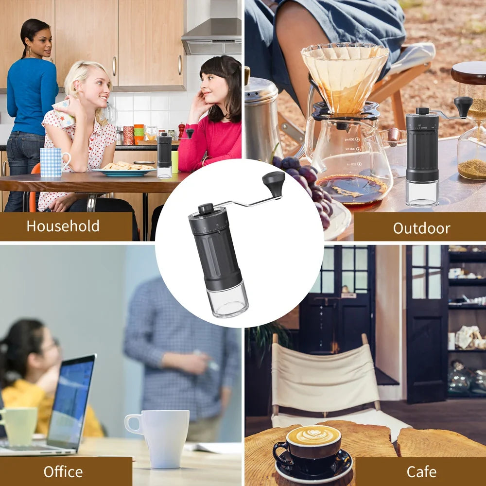 CLITON Manual Coffee Grinder – 40-Gear Ceramic Burr Portable