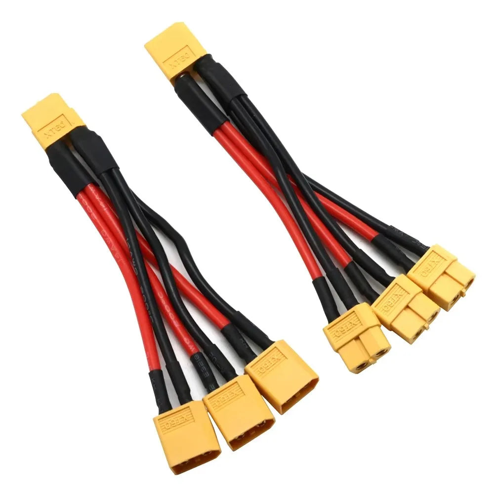 XT60 Parallel Battery Connector 14 AWG Male Female Plug – 10cm