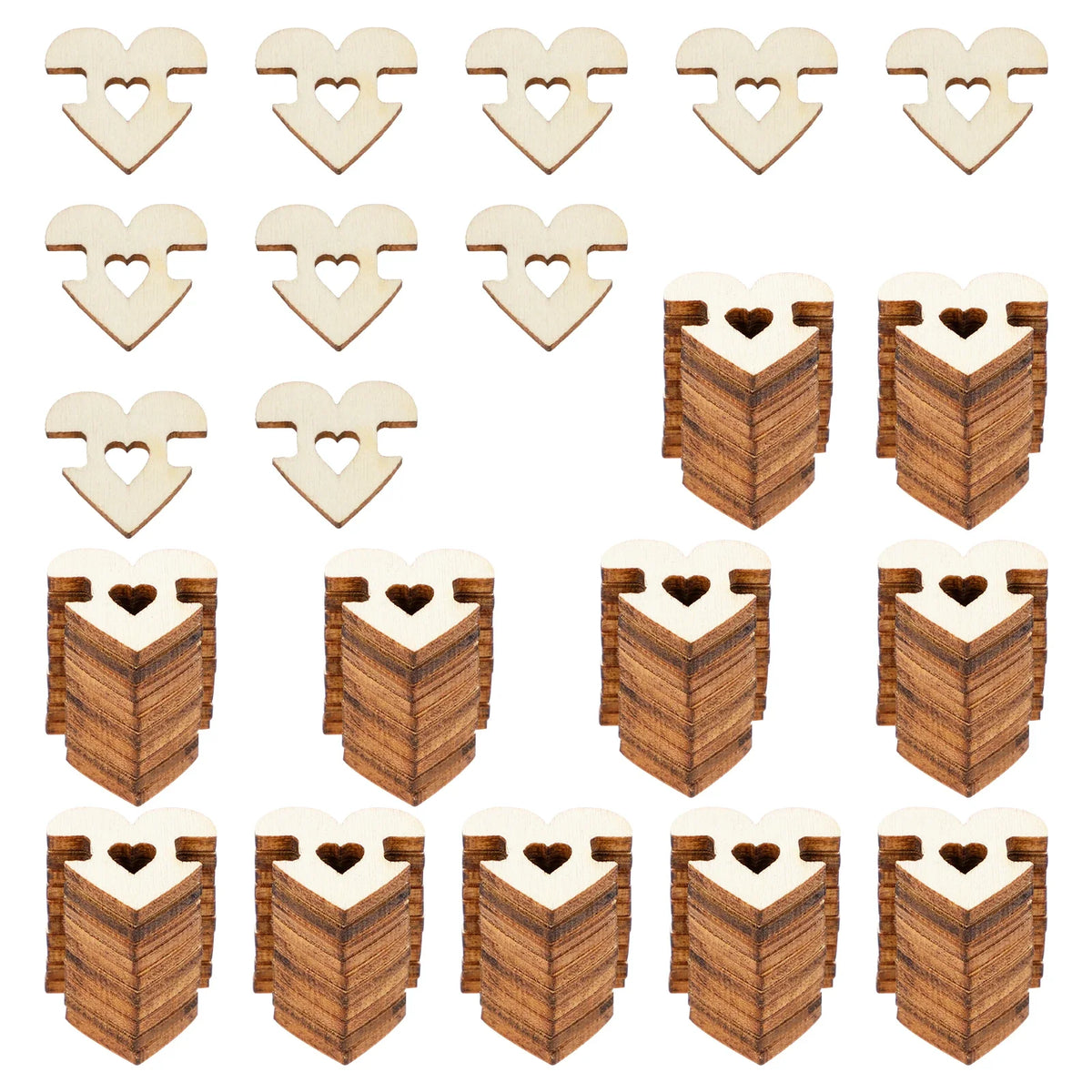 120Pcs Wood Pom Pom Buttons – Removable Hat Fasteners