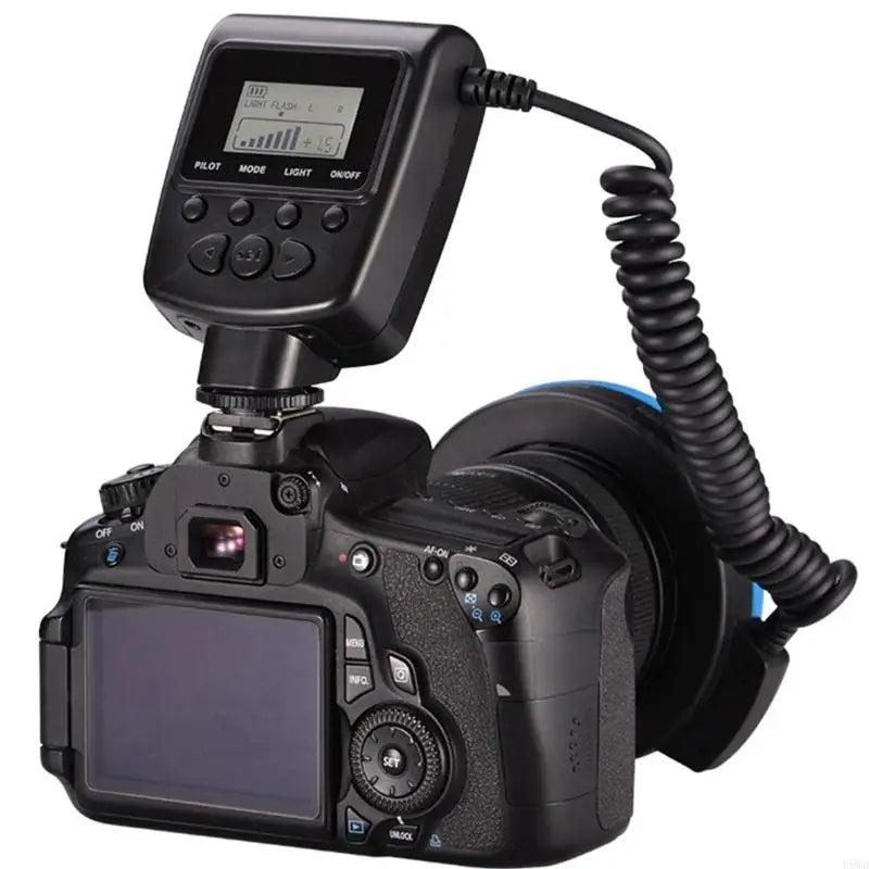 Ring Flash Light LCD 7 Modes & 8 Adapters for DSLR Camera