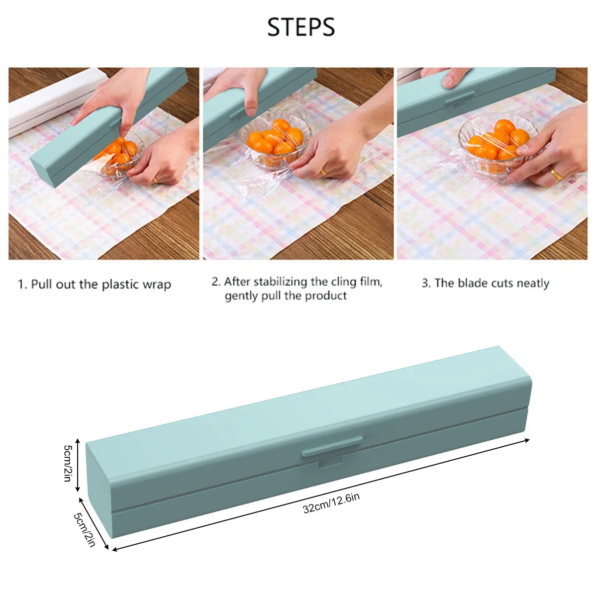 Kitchen Wrap Organizer & Paper Towel Holder with Cutter