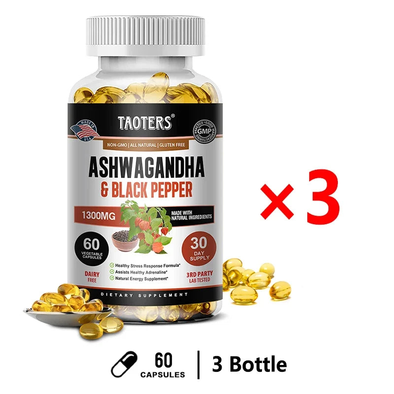 Ashwagandha Black Pepper Softgels – Sleep & Calm Support