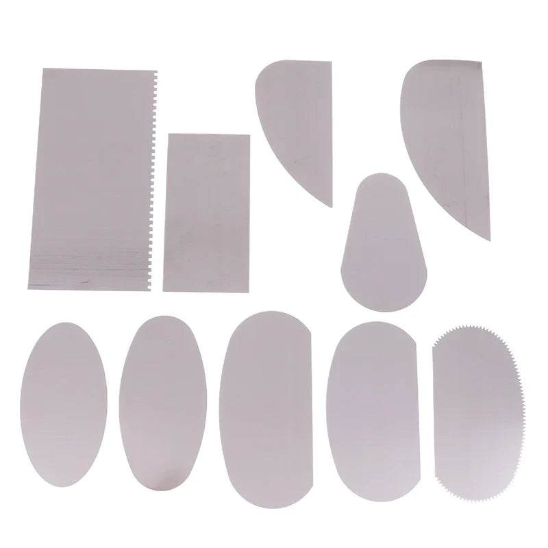 10-Piece Stainless Steel Clay Sculpting & Pottery Scraper Set