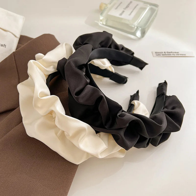 Flower Hair Hoop Headband for Women – Ribbon Hairband