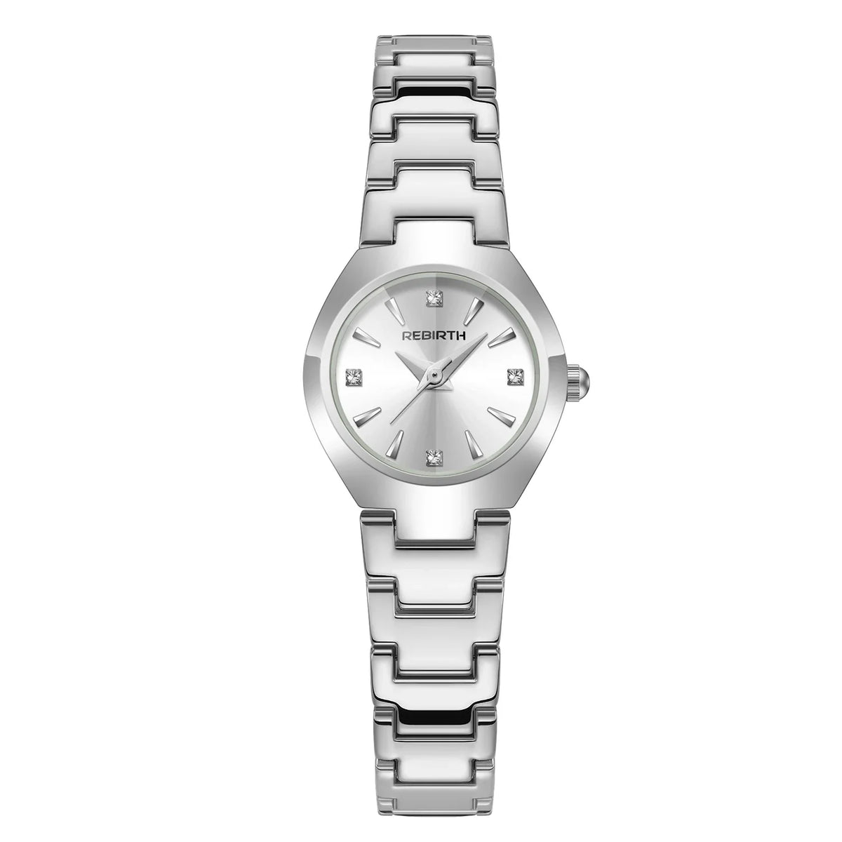 REBIRTH Women's Polygonal Dial Quartz Watch – Elegant Style