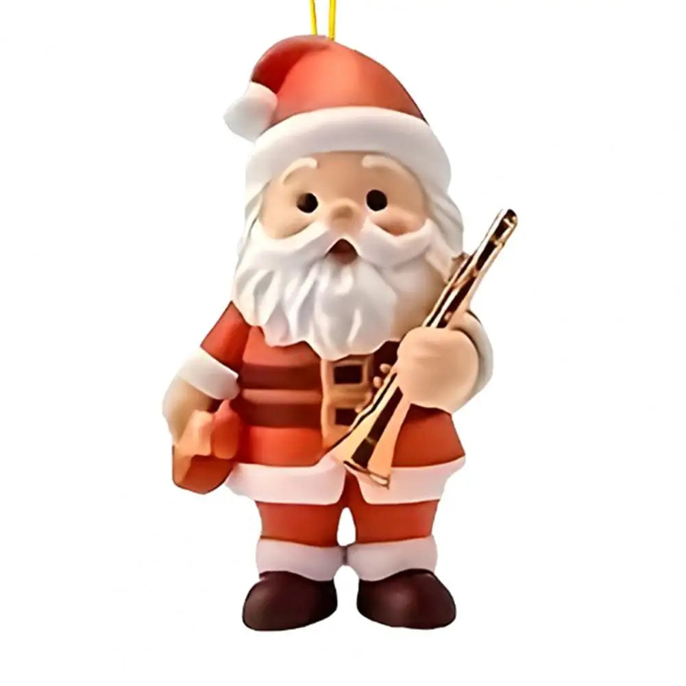 Santa Claus Musical Acrylic Christmas Tree Ornament