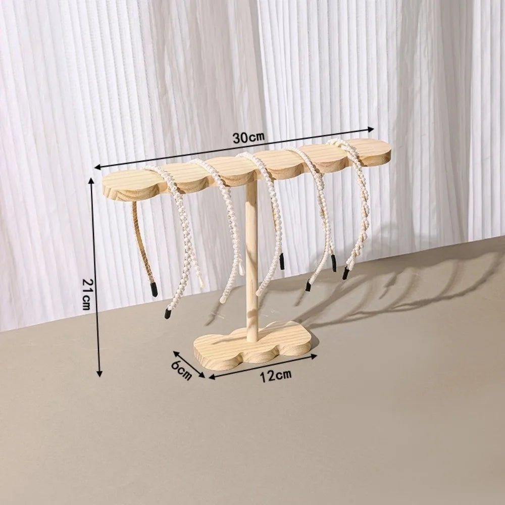 Wood Headband Stand – Large Capacity Hair & Jewelry Organizer