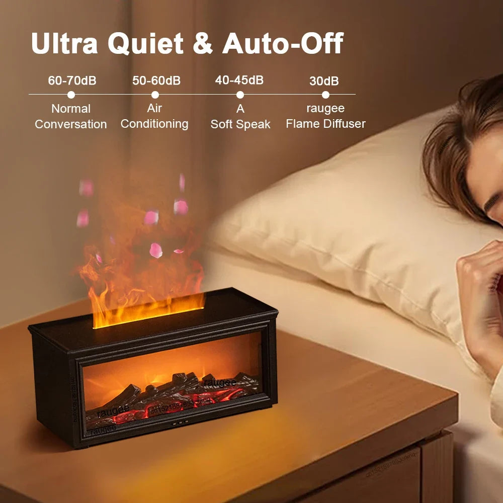 Fireplace Flame Aroma Diffuser & USB Humidifier | raugee