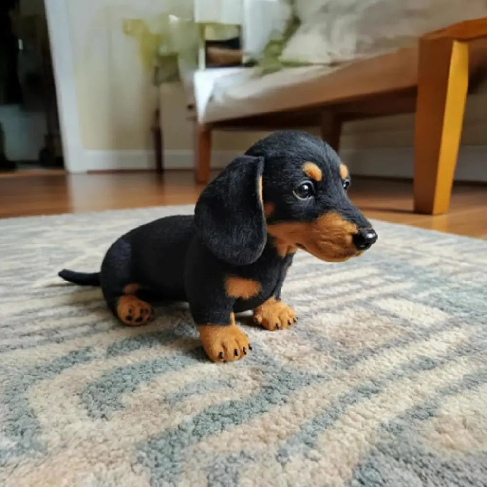 Realistic Dachshund Plush Toy – Soft Stuffed Dog Gift