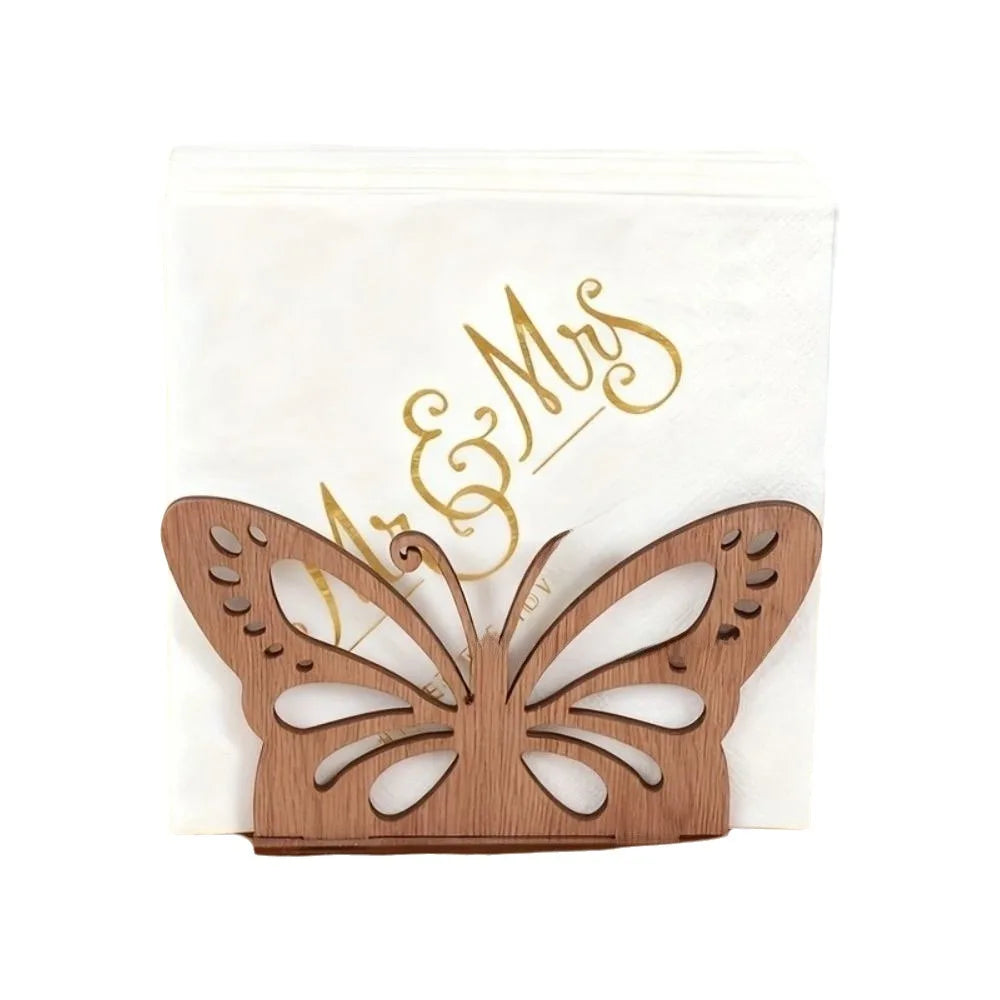 Wooden Paper Towel Holder Decorative Desktop Tissue Rack