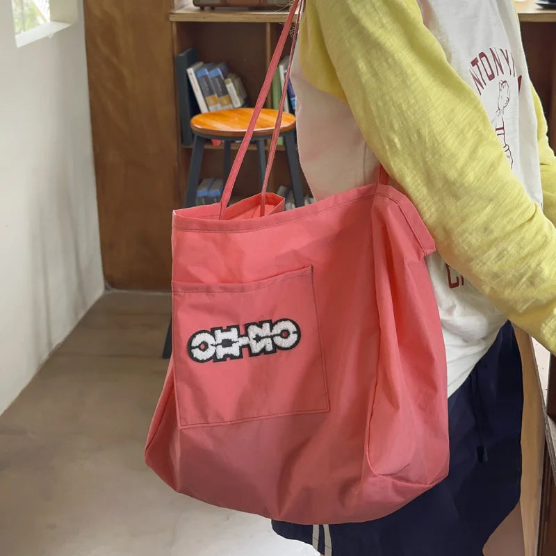 Women's Large Nylon Tote Shoulder Bag – Casual Commuter
