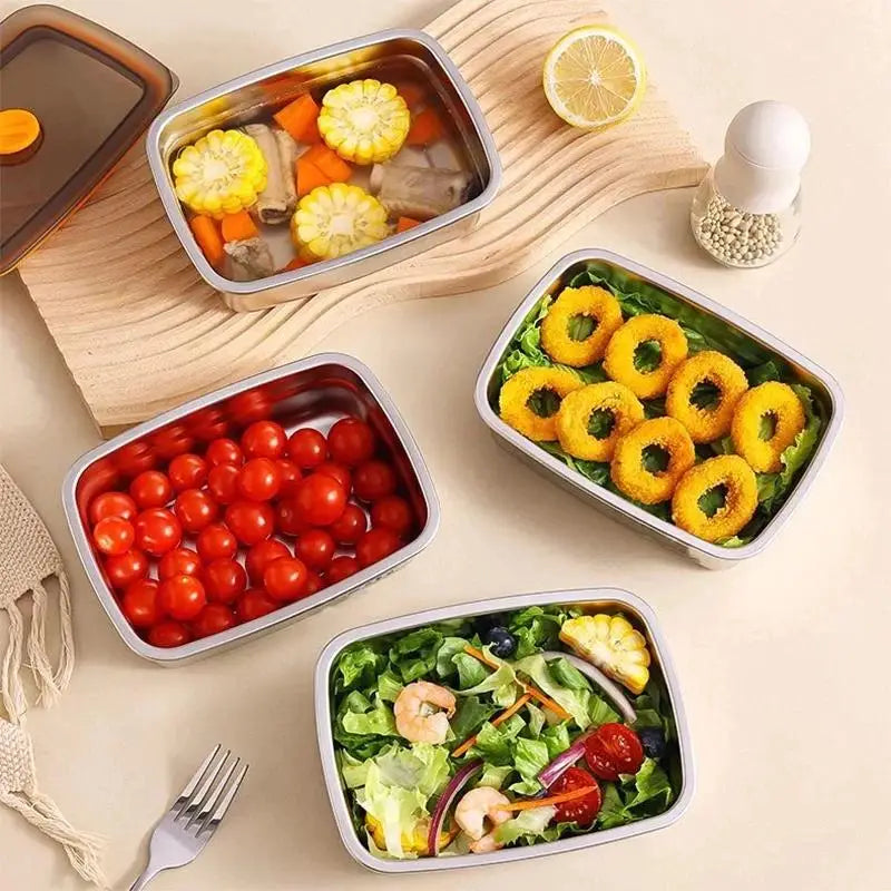 Stainless Steel Leakproof Lunch Box 600/1000/1500ml Food Container