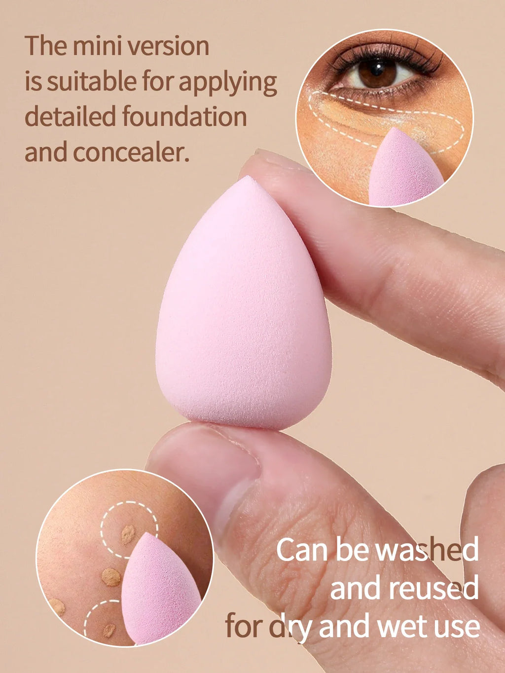 8-Piece Makeup Sponge Set – Dry & Wet Dual-Use Powder Puff