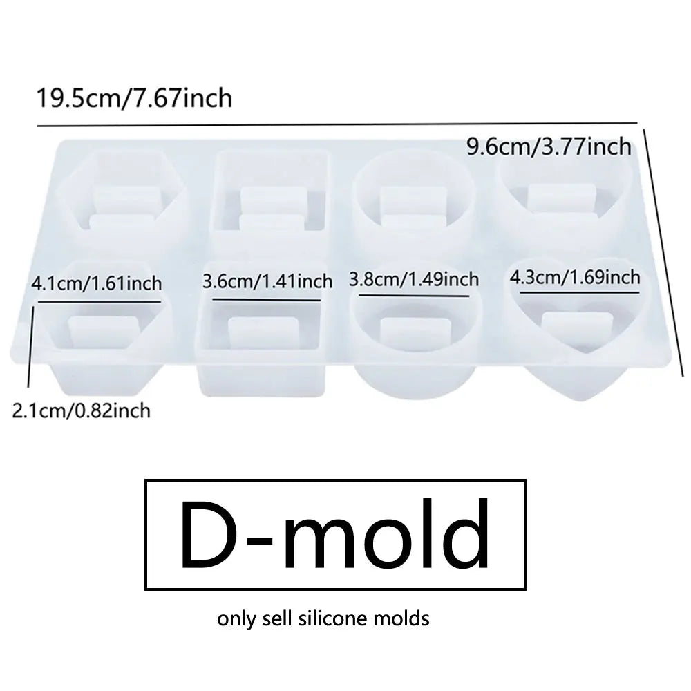 Silicone Jewelry Dish Mold – Heart, Square & Oval Ring Trays