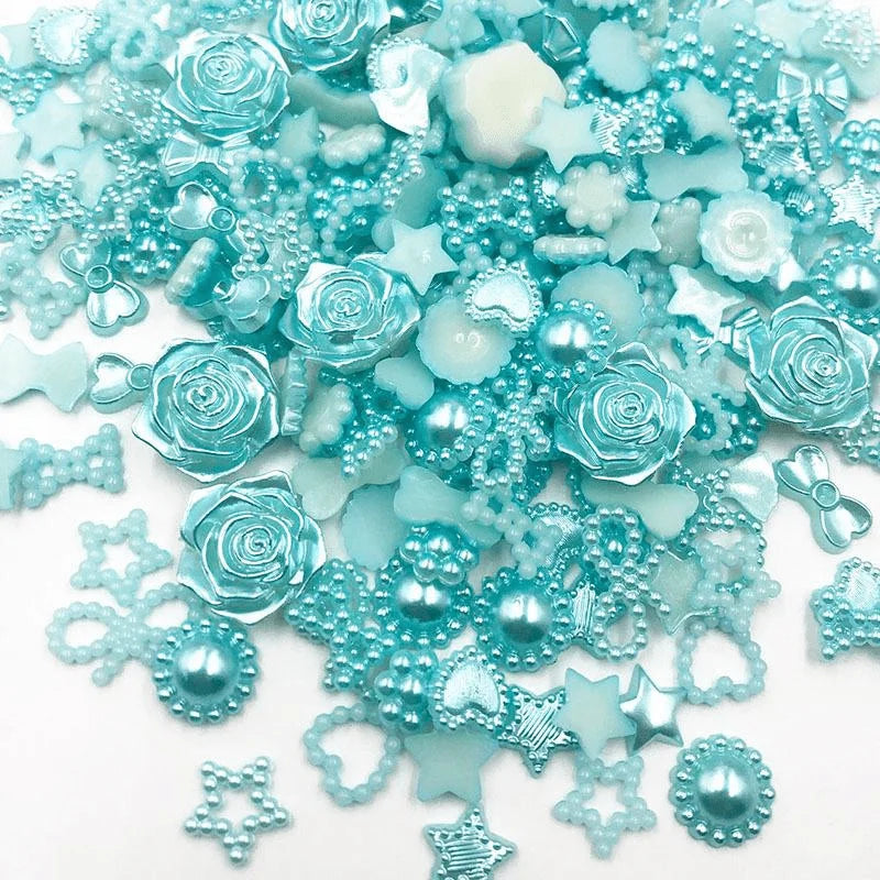 100PCS Plastic Floral DIY Hair Accessories Headwear Beads 6-20mm
