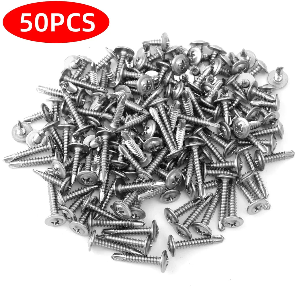 M4.2 Self-Tapping Screws 410 Stainless Steel Hex Head – 50-100pk