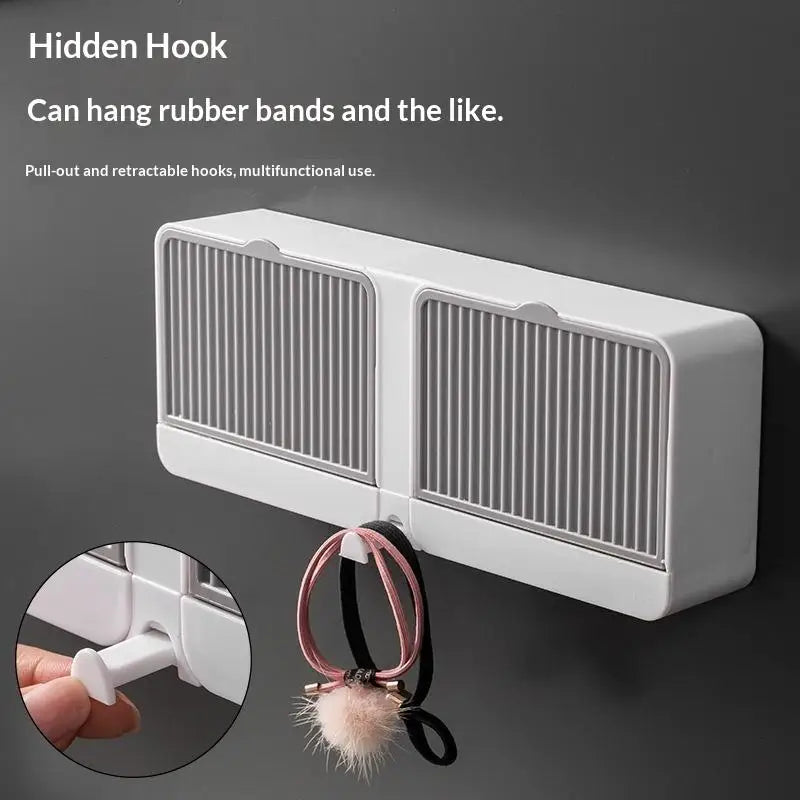 Wall Mounted Flip-Top Draining Soap Holder with Dustproof Lid