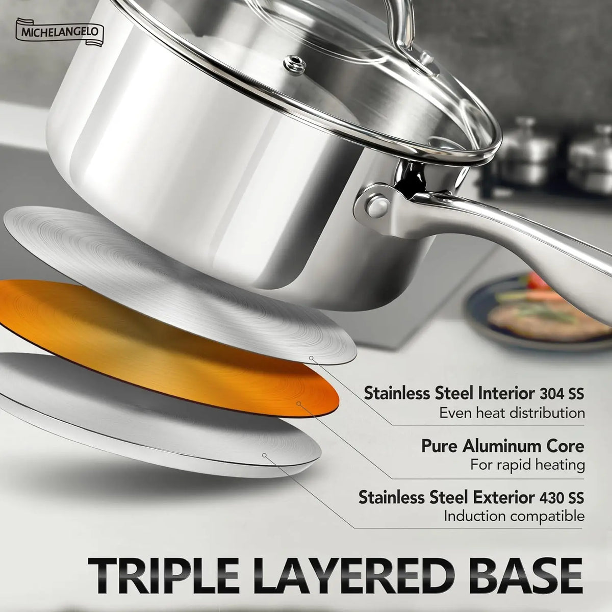 MICHELANGELO 304 Stainless Steel Soup Pot Set – All Stoves