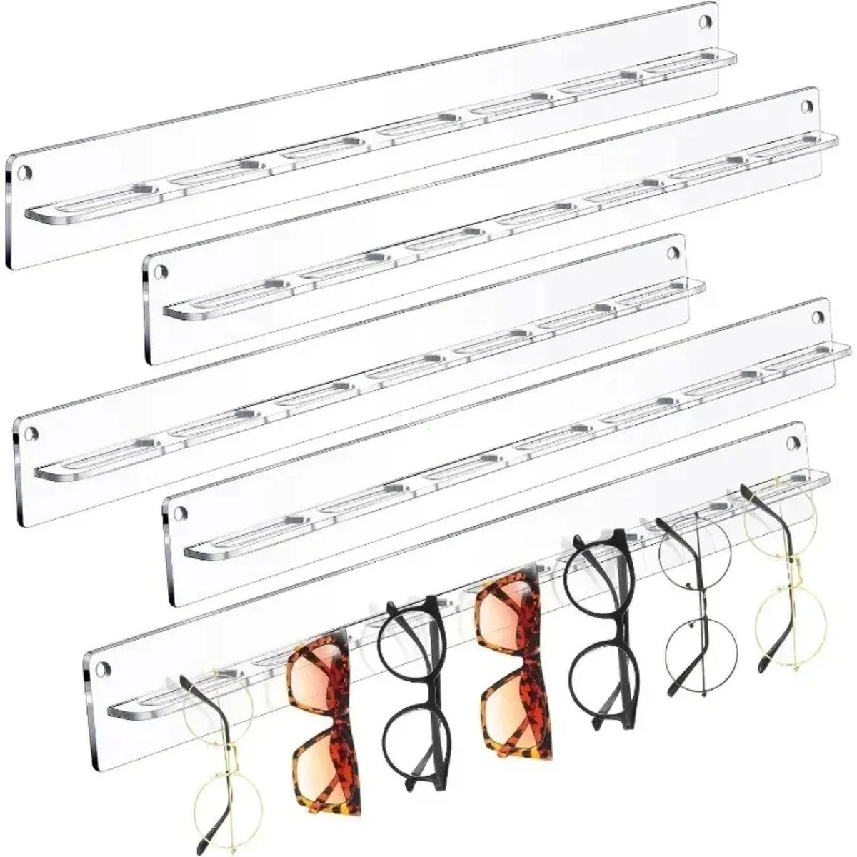 Wall Mounted Acrylic Eyeglasses & Sunglasses Display Rack