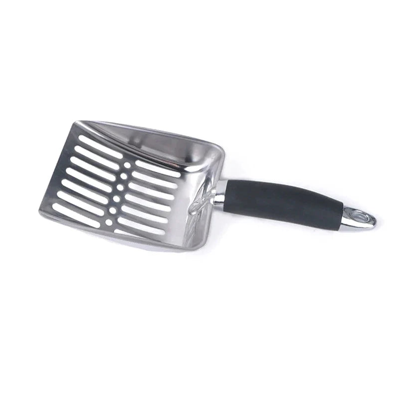 Stainless Steel Cat Litter Scoop – Long Handle Pet Cleaning Tool