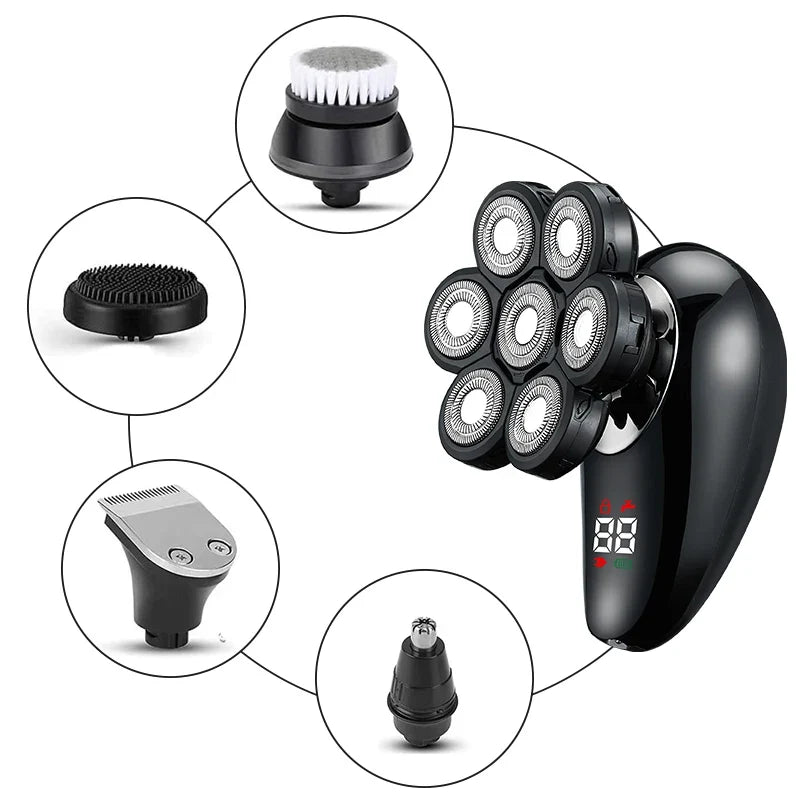 P3 Seven-Blade USB Rechargeable Electric Foil Shaver for Men
