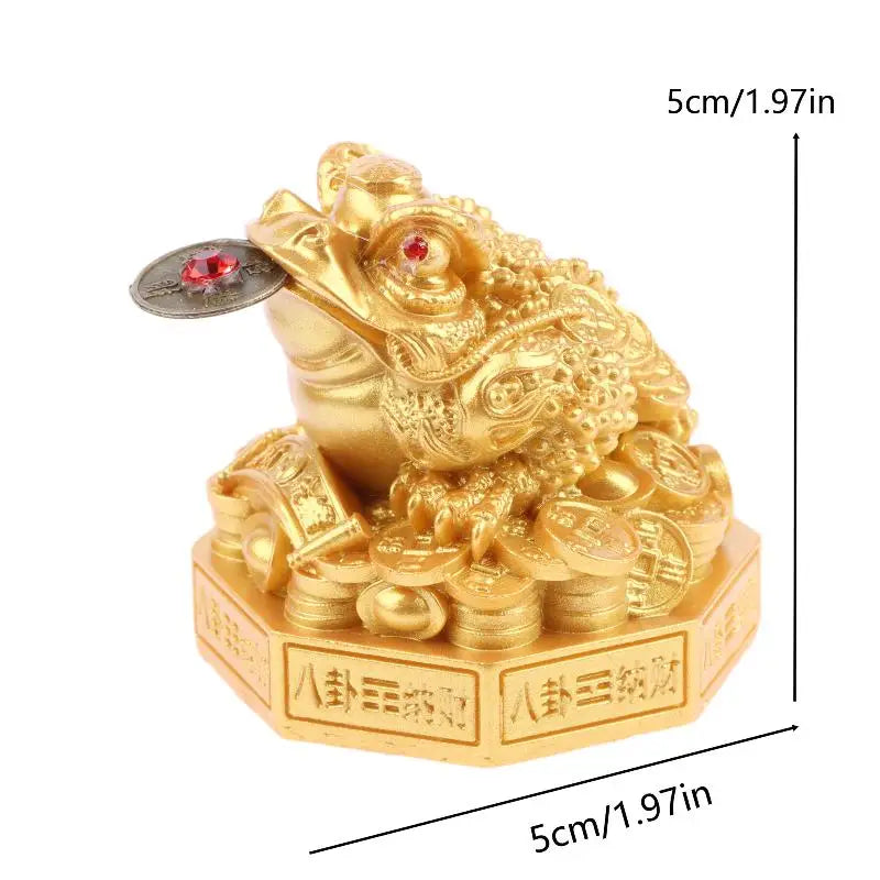 Feng Shui Money Frog Statue – Three-Legged Toad Figurine
