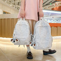Nixie Embroidered Canvas Backpack | Korean Style, Large Capacity