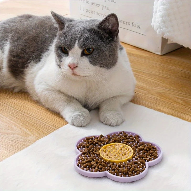 Flower Lick Mat for Dogs & Cats – Silicone Slow Feeder Pad