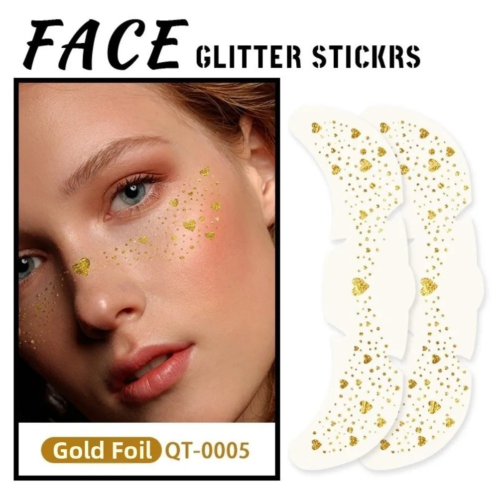 Metallic Fake Freckles Temporary Face Stickers – 6 Pack