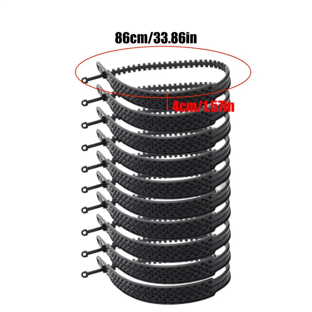 Snow Tire Straps 10-Pack | Anti-Skid Zip Tie Chains for All Vehicles