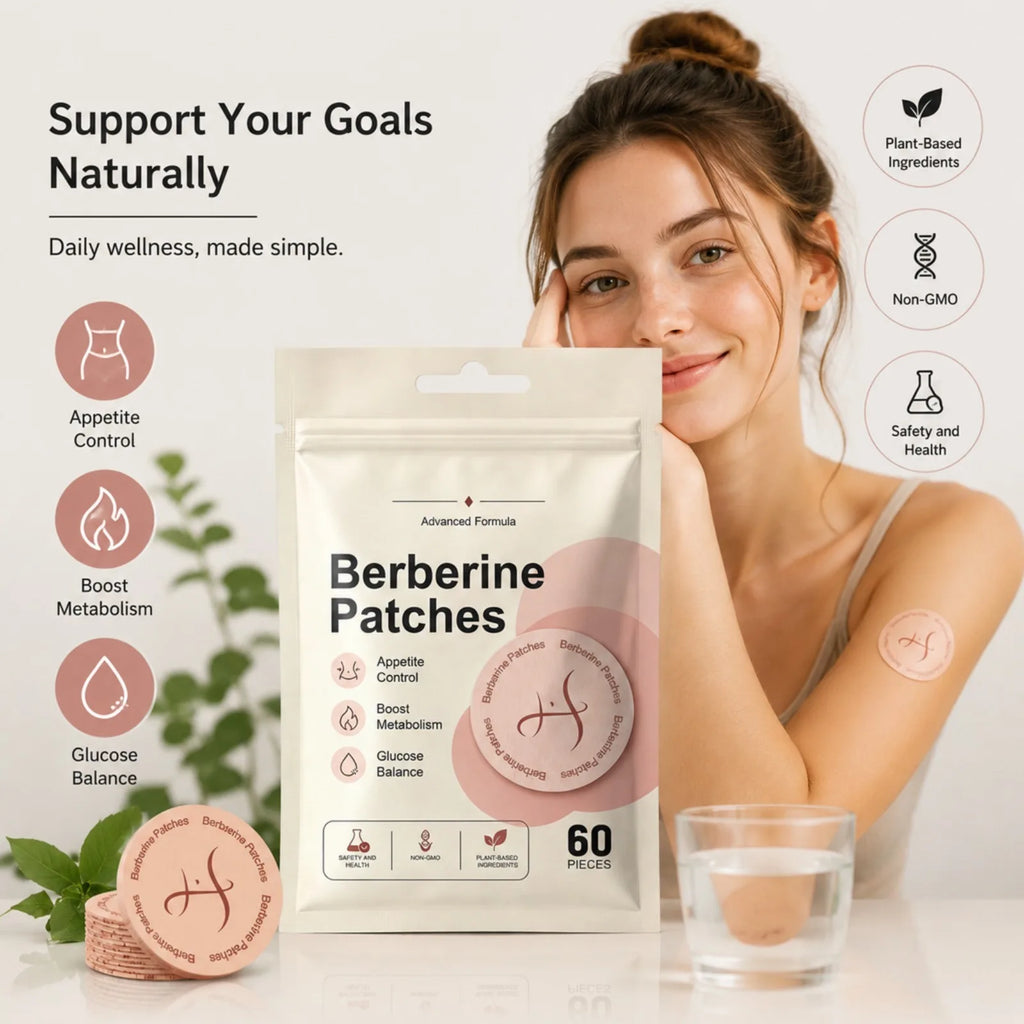 60Pcs Berberine Patches – Body Contour & Energy Support