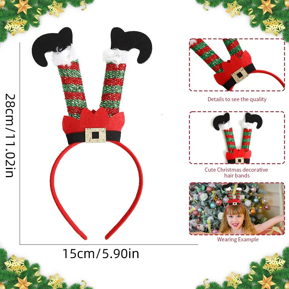 Cute Santa Claus Christmas Headband – Funny Xmas Hair Accessory