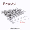 50Pcs Gold Plated Jewelry Pins – Eye, Ball & Flat Head 20–50mm