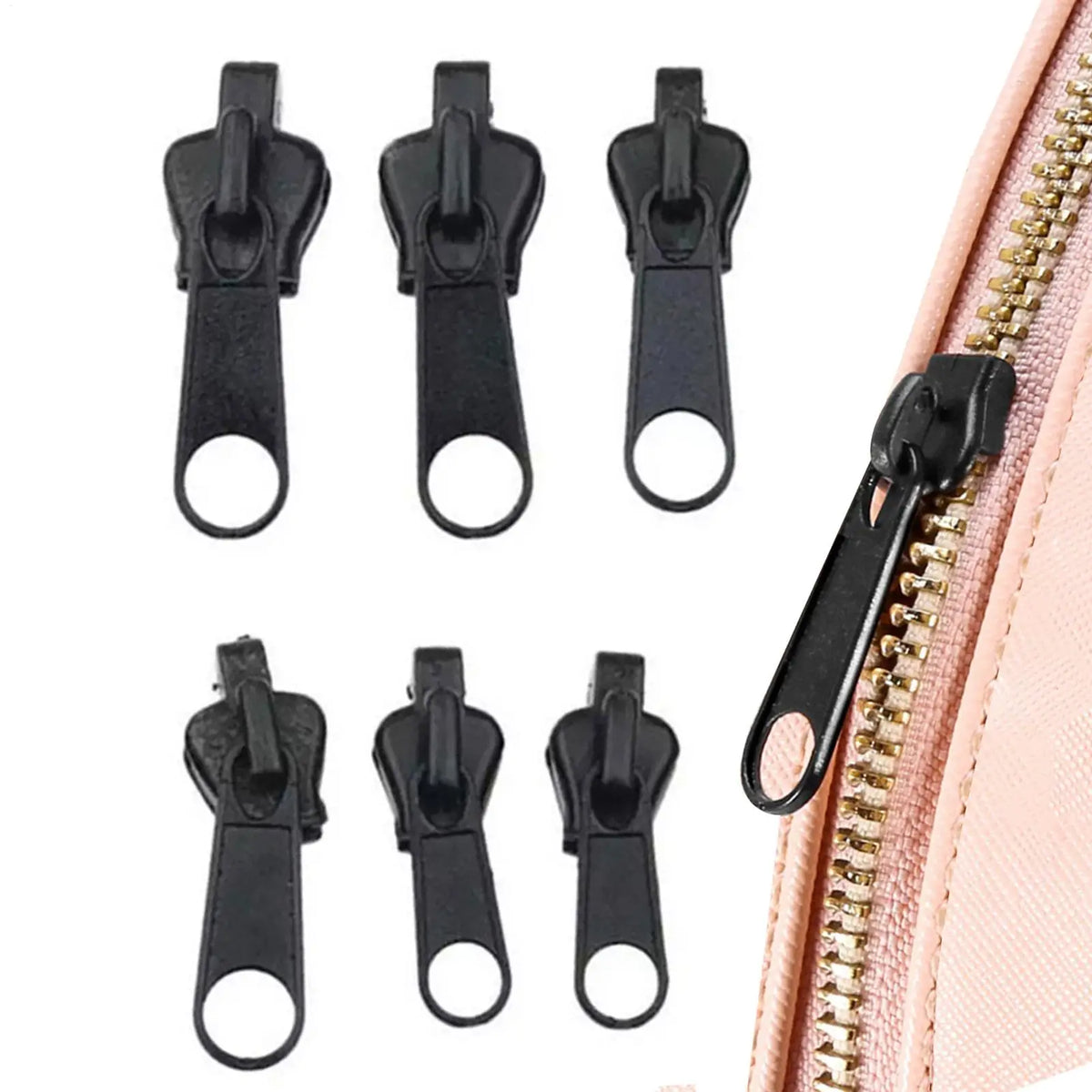 6-Piece Zipper Repair Kit – Heavy Duty Zip Slider (3 Sizes)