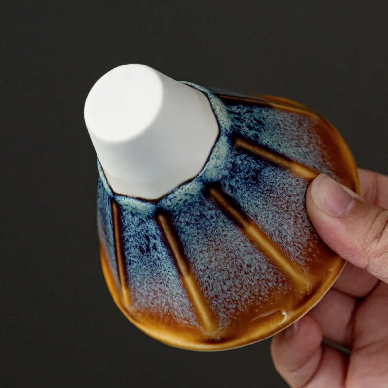 Kiln-Glazed Ceramic Espresso Cup & Saucer | 110ml Italian Style