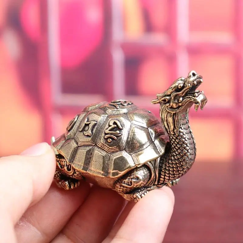 Dragon Turtle Brass Incense Burner – Xuanwu Zen Ornament
