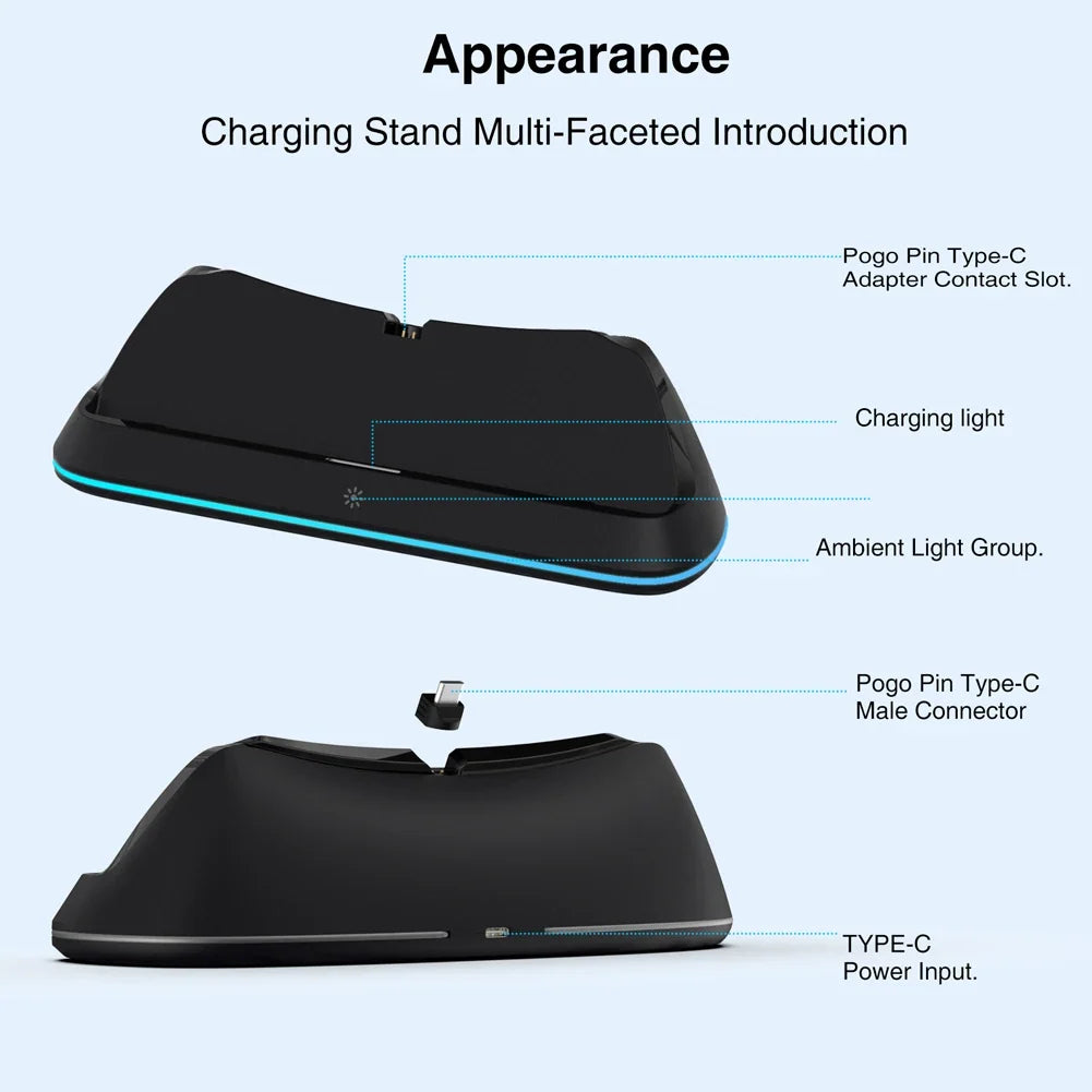 PS5 Portal Charging Dock Station – RGB Light & Type-C