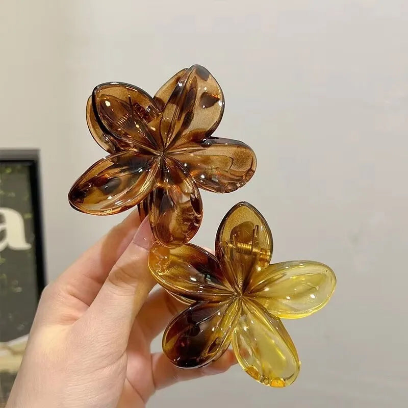 Korean Hawaiian Gradient Flower Hair Claw Clip for Women